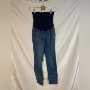 Women's High-Waisted Black and Blue Jeans